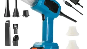 Aspiradora & Sopladora Inalámbrica / Motor Alta Potencia Succión / Batería Recargable Intercambiable 21v / 150-200w / Auto-Hogar-Oficina - Mod.1653