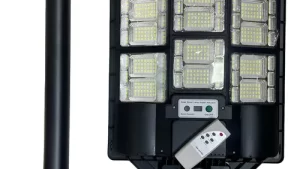 Foco Solar 500w-444 Leds C/Soporte Metal + 4 Films Colores / Sensor Movimiento / Fotocélula / Control Remoto / 47x36cm -Mod.8241