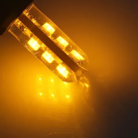 Lamparas T10 Gel -12 Leds / 12v / Ambar / Canbus / Interiores & Exterior del Automóviles / Par - Mod.L23M