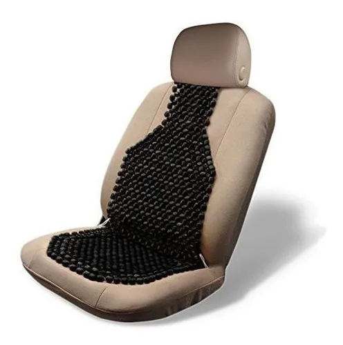 Respaldo Asiento Anatómico Bolitas Madera Antitranspirante Masajeador / Negro / 130cmx40cm x Unidad - Mod.FD203 - Imagen 4
