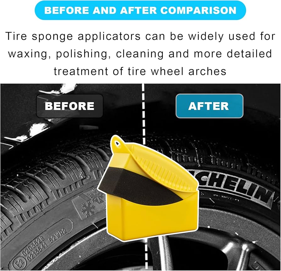 Esponja Aplicadora de Gel & Otros Productos Acabados Neumáticos Automóvil / Car Tire Wax Sponge / x Unidad - Mod.XC213 - Imagen 4