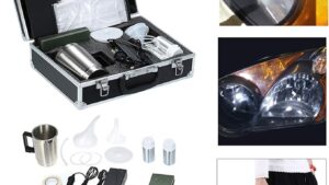 Kit Recuperación / Restauración Policarbonatos Faroles Delanteros Automóvil (Amarillentos) - C/Polímero Liquido / Botella 500ml Liquido / Headlight Cleaning Kit - Mod.WGCPO18