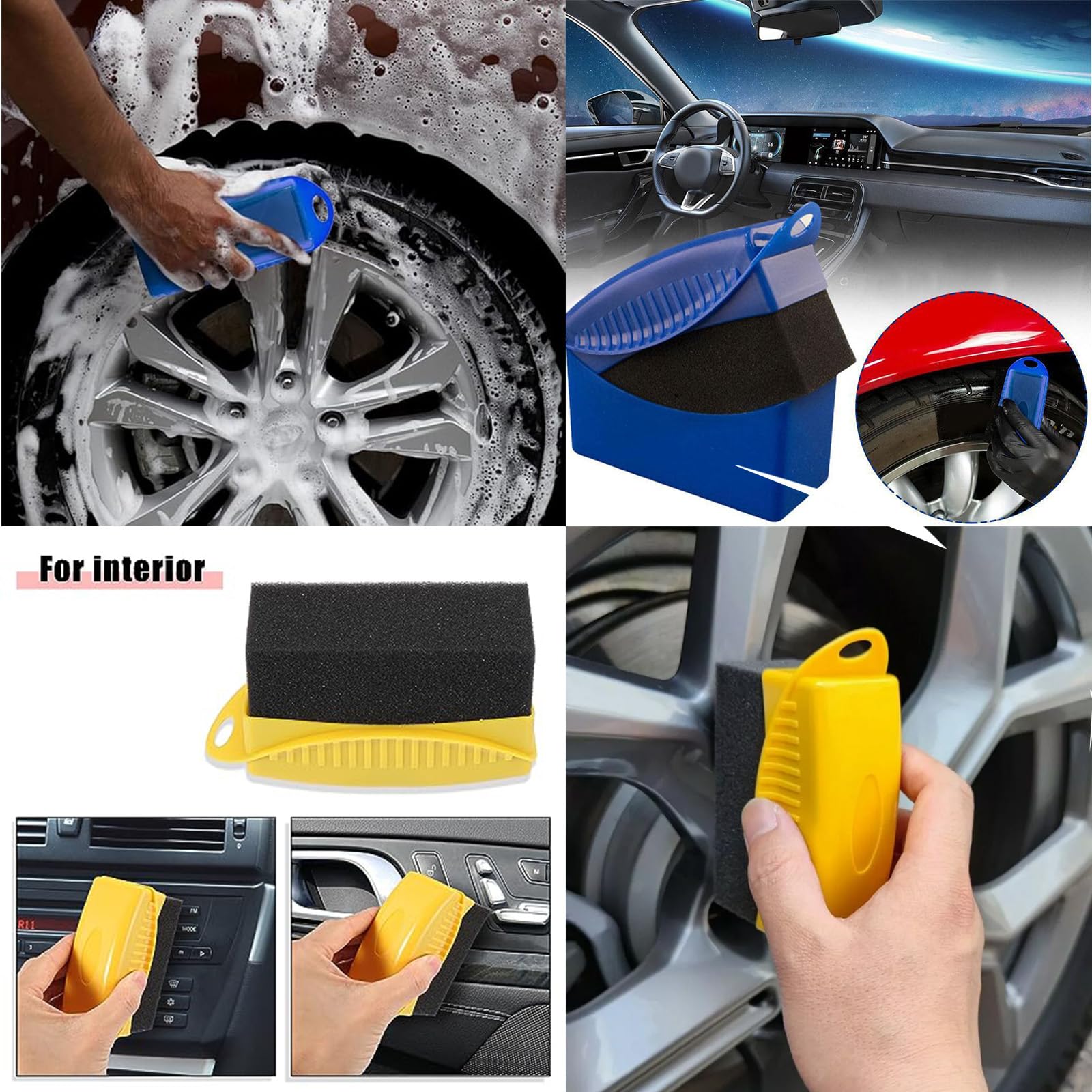 Esponja Aplicadora de Gel & Otros Productos Acabados Neumáticos Automóvil / Car Tire Wax Sponge / x Unidad - Mod.XC213 - Imagen 7