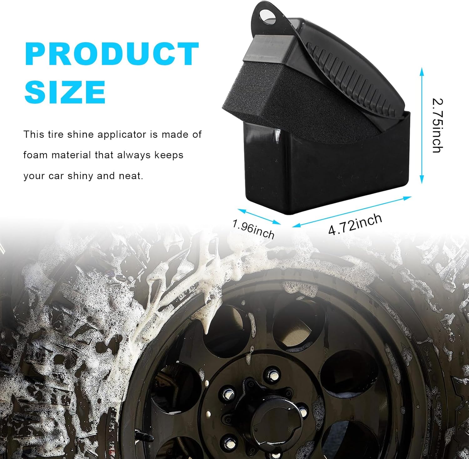Esponja Aplicadora de Gel & Otros Productos Acabados Neumáticos Automóvil / Car Tire Wax Sponge / x Unidad - Mod.XC213 - Imagen 9
