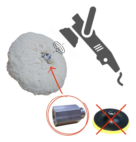 Adaptador Extensor P/Pad Corderito Doble Cara (2 Faz) / o / Plato P/Pad 1 Faz (Baking Plate) / 14mm a 5/8¨ - Mod.1458 - Imagen 6