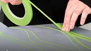 Cinta de Filetear PVC 4C - 6mmx33m - Verde P/Enmascarado de Precisión Lineas Curvas / Contornos / Separación Colores - Mod.06MM