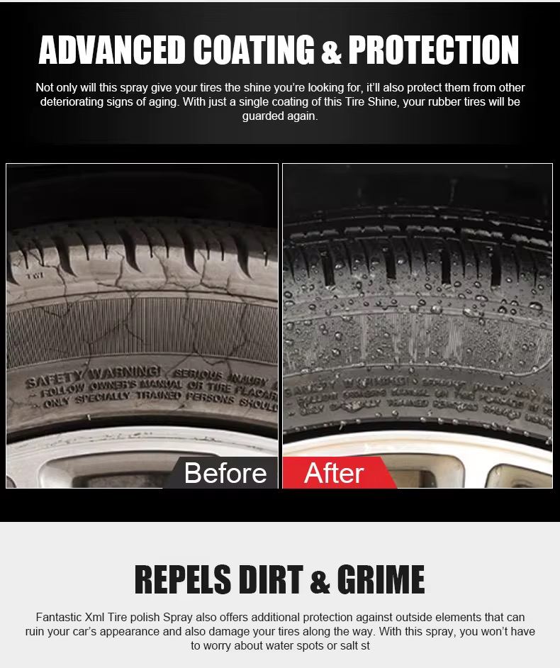 Renovador Abrillantador Neumáticos Automóvil / Tire Shine FANTASTIC XML / Nano Technology / Aspecto Húmedo / 500ml - Mod.550 - Imagen 9