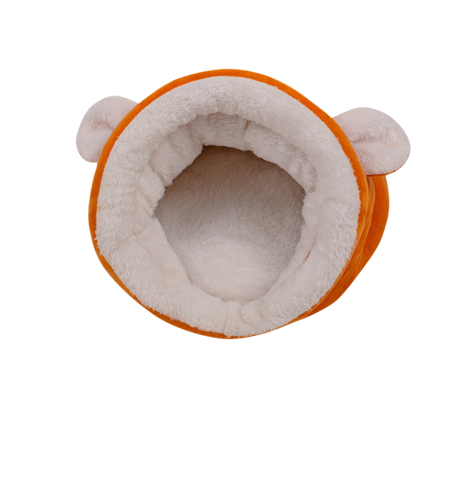 Cama Cucha Sobre/Saco Dormir Tipo Cueva / P/Mascotas Gatos & Perros / Talle M / Naranja - Interior Corderito Sintetico / - 50cmx35cm Mod.RD2502MOR - Imagen 11