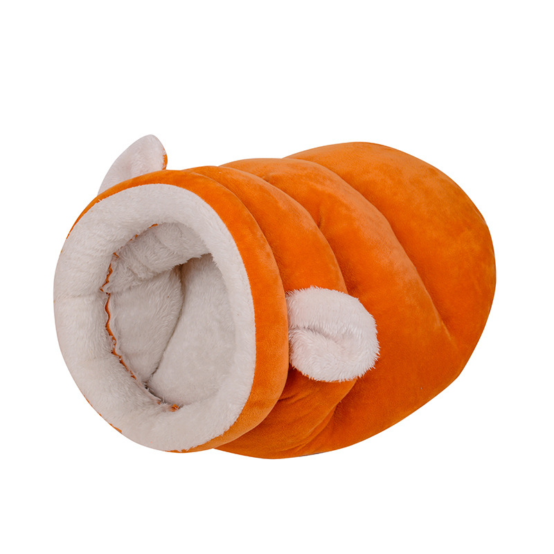 Cama Cucha Sobre/Saco Dormir Tipo Cueva / P/Mascotas Gatos & Perros / Talle M / Naranja - Interior Corderito Sintetico / - 50cmx35cm Mod.RD2502MOR - Imagen 14