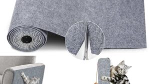 Rascador Tipo Moquette/Fieltro Alta Calidad P/Gatos Autoadhesivo Protector Rasguños Paredes - Sillones - Sofas - Muebles - Etc / 30cmx100cm / Colores : Negro-Beige-Marron-Gris -Mod.RD0071-1/4 Rollo