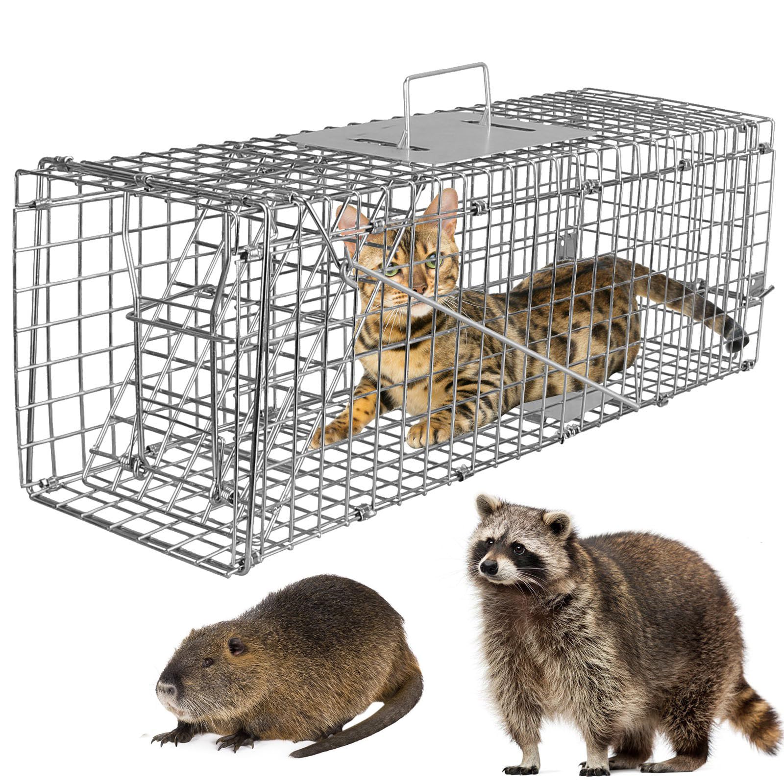 Trampa Captura Viva Animales / Tamaño XL / Animales Medianos-Chicos / Plegable / 95cmx34cmx32cm - Mod.0001