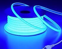 Tira Cable Led Luz COB Continua Tipo Neon Flexible Autoadhesiva / Azul / Decoración /  Metro (No Incluye Conector Rectificador P/220v) - Mod.20104