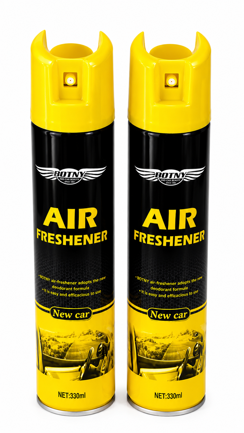 Aromatizador Ambientador Automovil - Hogar / Ambientes Hogar x 330ml BOTNY - Aroma NEW CAR - Mod.BT-1072 - Imagen 3