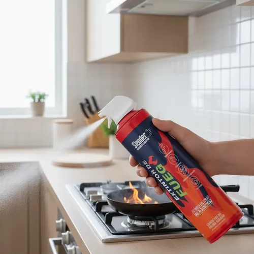 Bomberito Extinguidor Slender / 600ml / Ideal Hogar - Auto - Casa Rodante / Tipo B y C Clase A / 3-4 Metros - Imagen 3