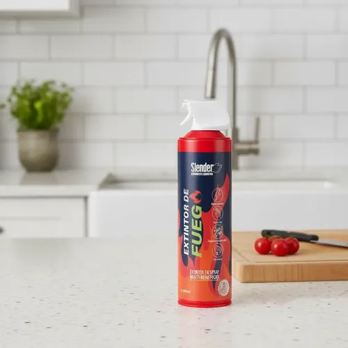 Bomberito Extinguidor Slender / 600ml / Ideal Hogar - Auto - Casa Rodante / Tipo B y C Clase A / 3-4 Metros - Imagen 7