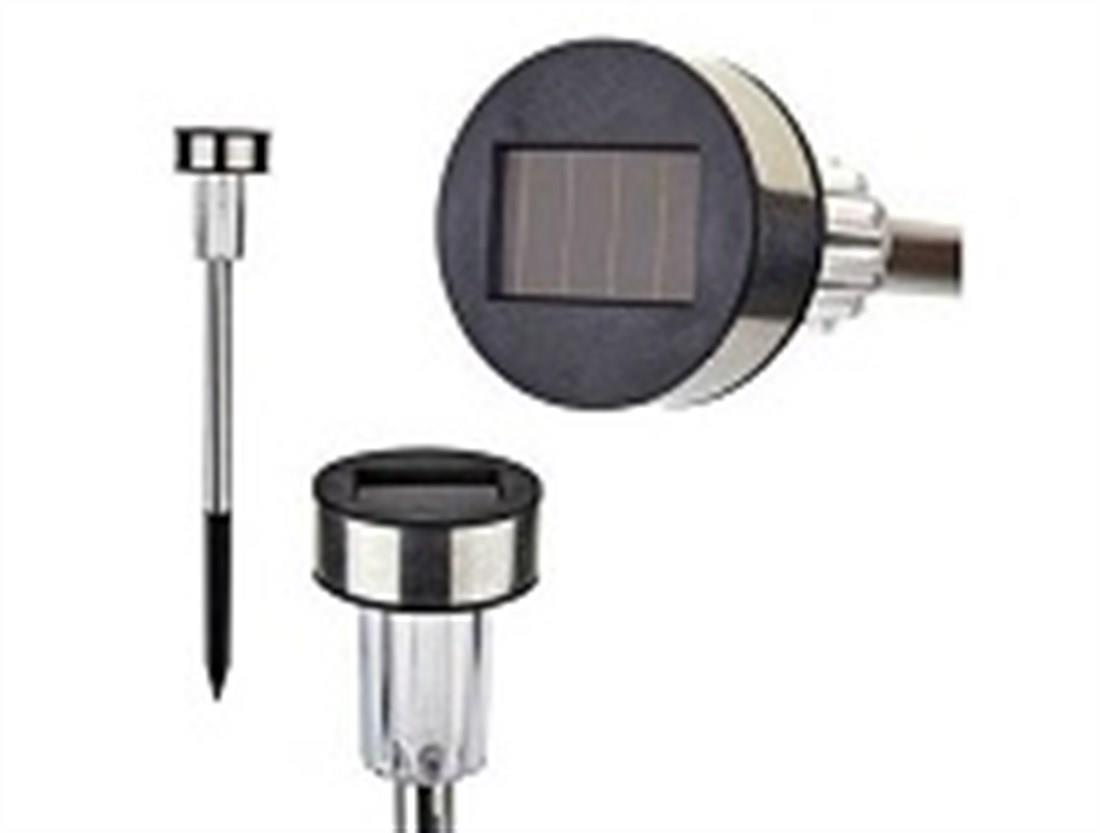 Foco Farolito Solar Led P/Jardínes - Caminos - Masetas C/Estaca / Decorativo / Impermeables / Luz Calida / 4.6cmx32cm / Unidad - Mod.DXDX-3 - Imagen 2