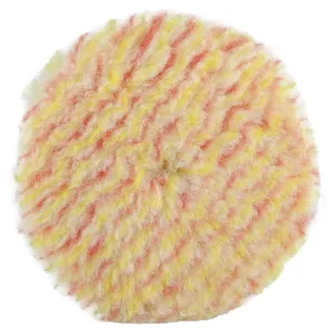Pad Corderito 1 Faz - Lana Pirulito LINCOLN / 5¨-125mm / Corte Medio Sin Interfase / P/Pulidora DA-Doble Accion / Lana Blanca+Roja+Amarillo / Corte Lijado 1200-1500 / - Mod.320157 - Imagen 3