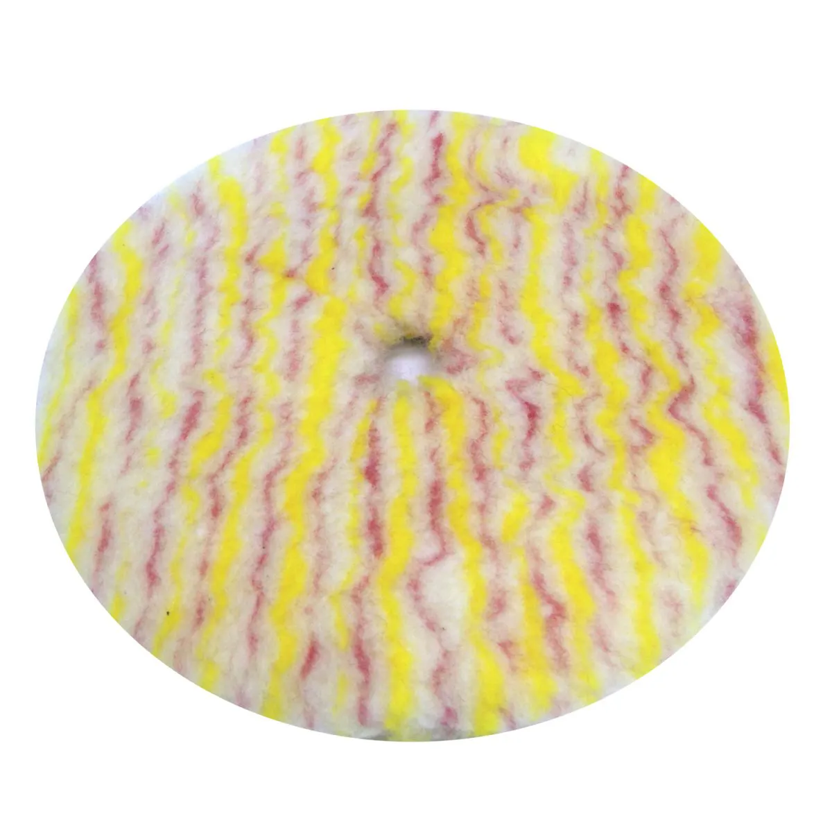 Pad Corderito 1 Faz - Lana Pirulito LINCOLN / 5¨-125mm / Corte Medio Sin Interfase / P/Pulidora DA-Doble Accion / Lana Blanca+Roja+Amarillo / Corte Lijado 1200-1500 / - Mod.320157 - Imagen 5