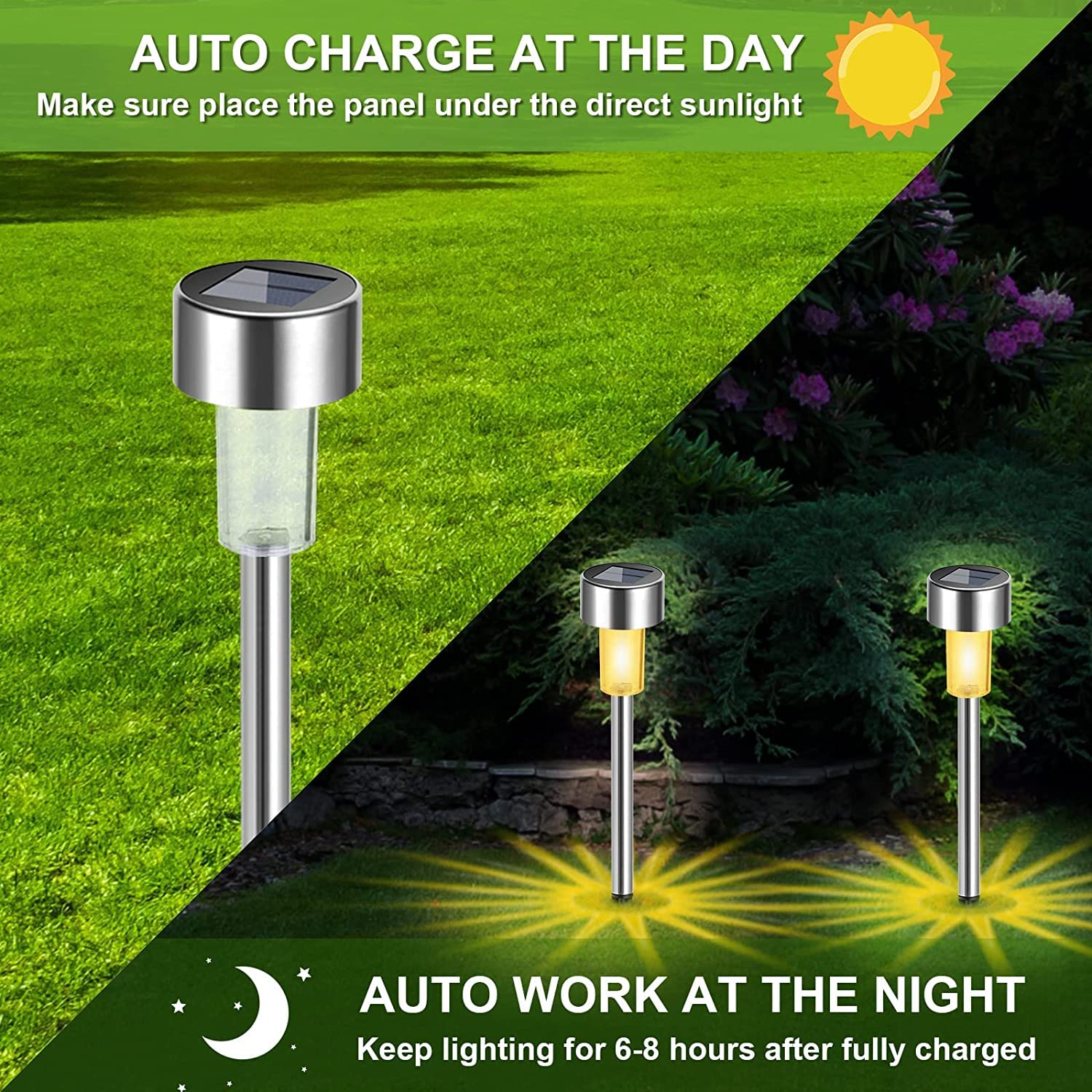 Foco Farolito Solar Led P/Jardínes - Caminos - Masetas C/Estaca / Decorativo / Impermeables / Luz Calida / 4.6cmx32cm / Unidad - Mod.DXDX-3 - Imagen 4