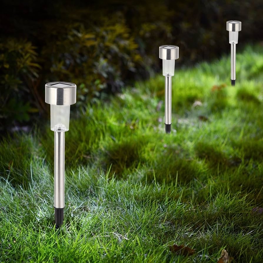 Foco Farolito Solar Led P/Jardínes - Caminos - Masetas C/Estaca / Decorativo / Impermeables / Luz Calida / 4.6cmx32cm / Unidad - Mod.DXDX-3 - Imagen 6