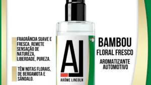 Aromatizador Perfumador Ambiente Automóvil / Spray / LINCOLN / BAMBOU (Aroma Naturaleza & Pureza) / 55ml - Mod.390