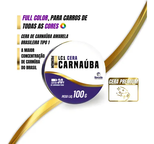 Cera Pasta Carnauba Wax Premium LC1-LINCOLN / Tipo1 / Máxima Concentración Carnauba 30% / Incluye Esponja Aplicadora / Automotriz / Brillo Extremo & Gran Durabilidad / 100grs - Mod.536 - Imagen 6
