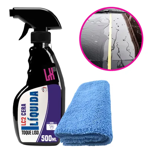 Cera Liquida Toque Liso LC2-LINCOLN + Microfibra 40x70cm-420grs Regalo / Tacto Suave / Protección UV / Uso Seco & Humedo / Alto Brillo Extremo Para Mantenimiento Automóvil / 500ml - Mod.320256 - Imagen 6