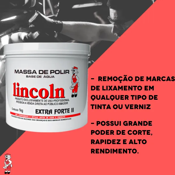 Pasta Pulir Base Agua / Massa Pulir Extra Forte Premium - LINCOLN / Corte Lijas 1200-2500 / 1 Kg. - Mod.321635 - Imagen 4